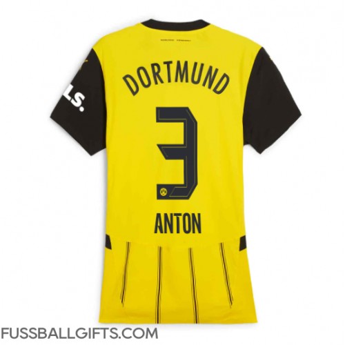 Borussia Dortmund Waldemar Anton #3 Fußballbekleidung Heimtrikot Damen 2024-25 Kurzarm